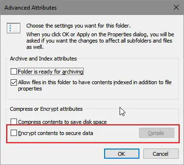 2 Ways To Fix “Encrypt Contents To Secure Data” Option Grayed Out In Windows 10 1