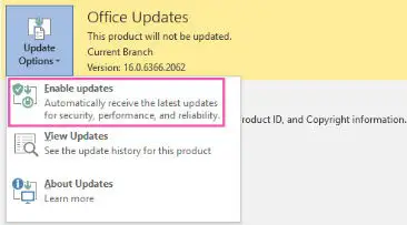 4 Ways To Disable Office 2016 Automatic Updates 5