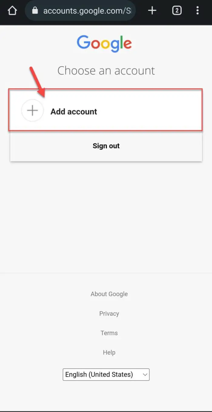 Add another Google account