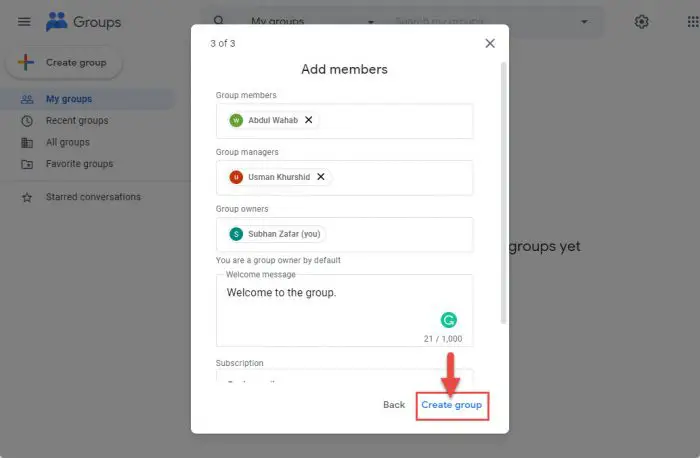 Add members and assign privileges