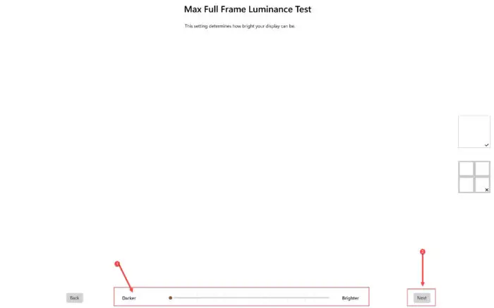 Adjust fullframe luminance and proceed to next phase