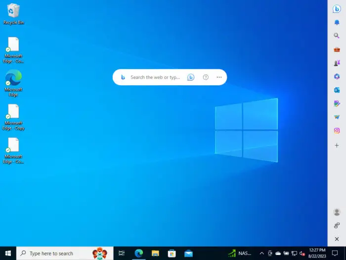 Attach Microsoft Edge sidebar to desktop