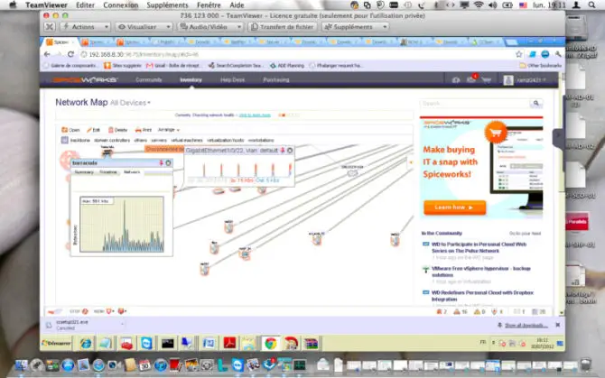 Bandwidth monitoring using Spiceworks