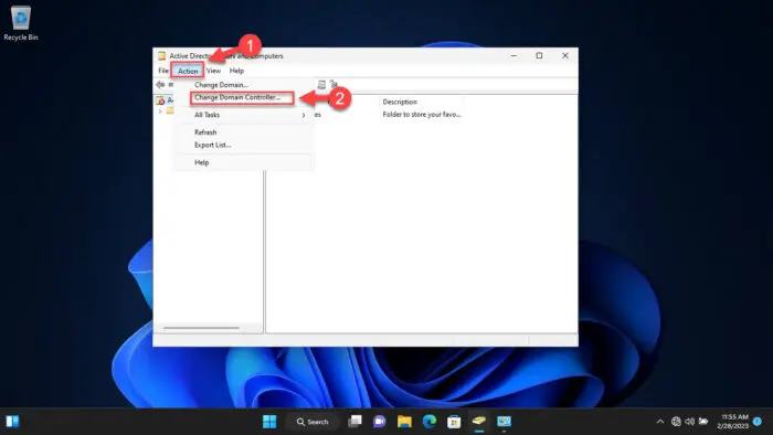 Change or connect to Domain Controller