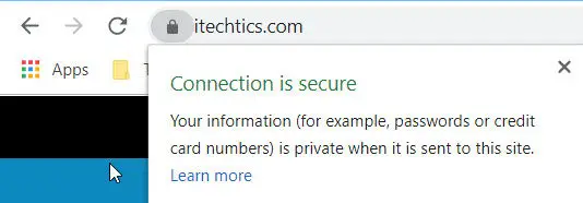 Connection is secure 1