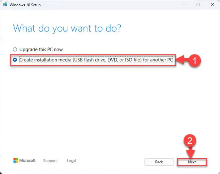 Create installation media