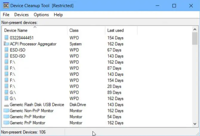 Device Cleanup Tool