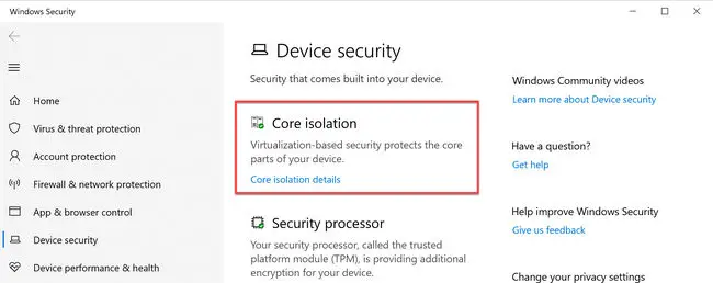 Device Security Setting