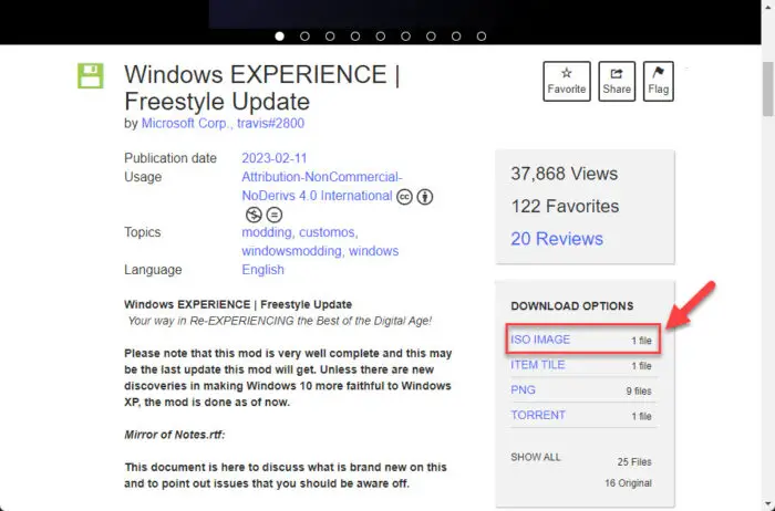Download Windows Experience Freestyle Update