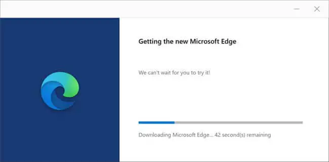 Downloading and installing Microsoft Edge browser 1