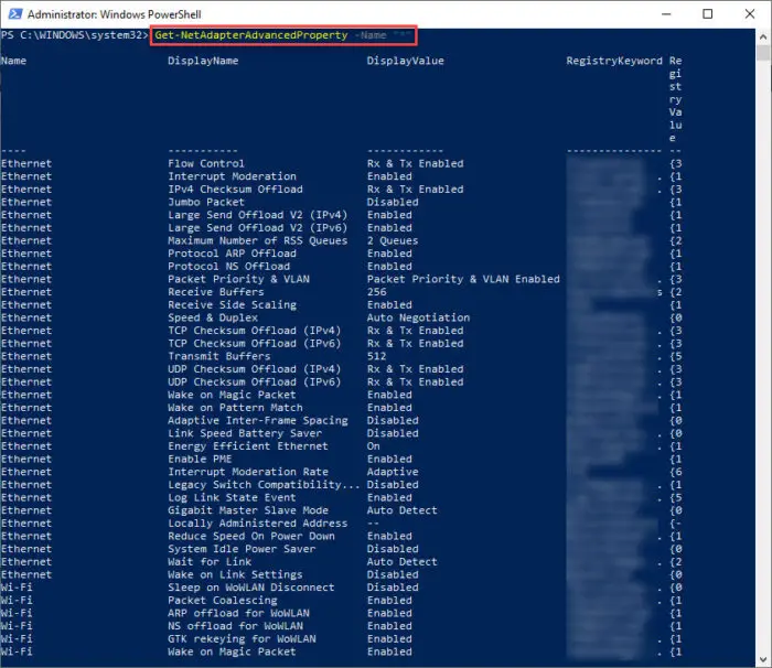 Find Wi-Fi adapter name using PowerShell