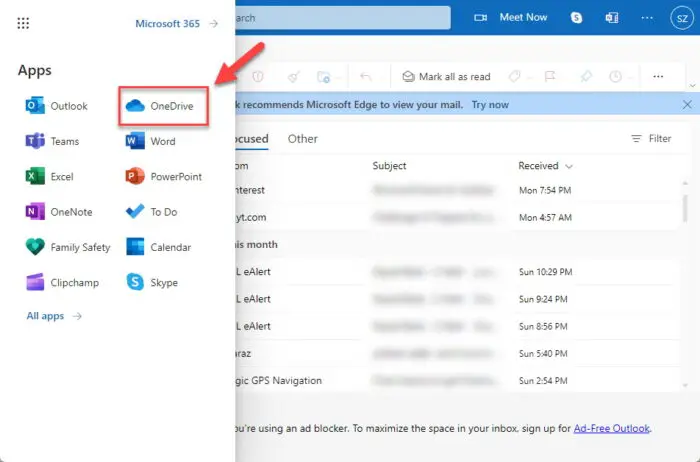 Free OneDrive with Microsoft account