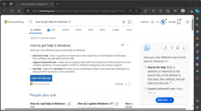 Get help in Windows 11 using F1 function key