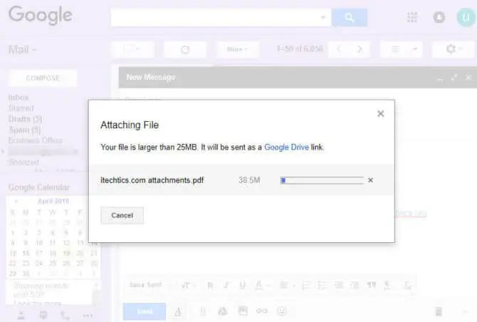 Gmail attachment size limit