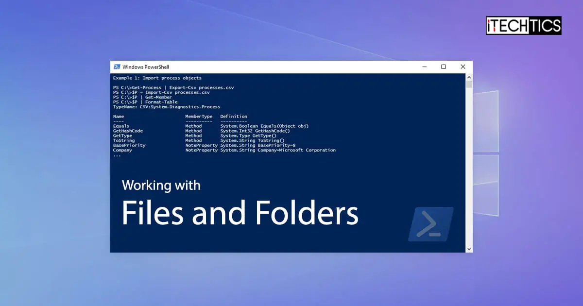 How to work with directories and filesystem in PowerShell