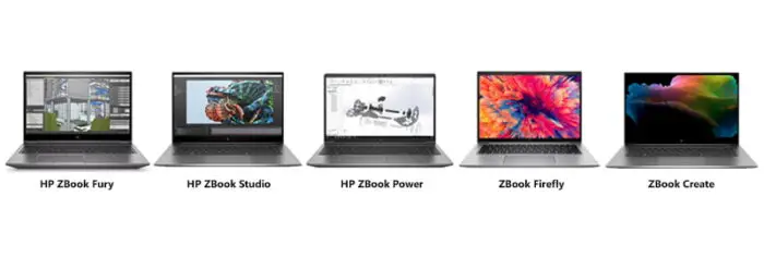 All HP ZBook subseries