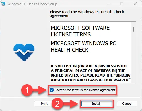 Install PC Health Check app