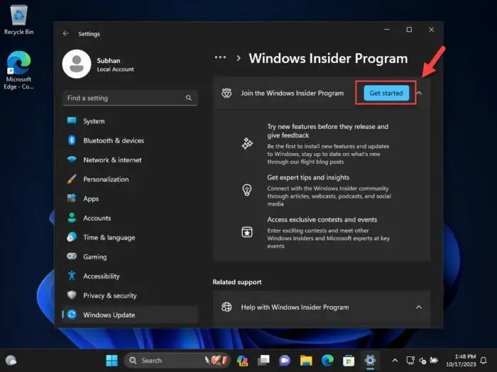 Join the Windows Insider Program