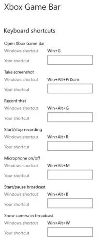 keyboard shortcuts