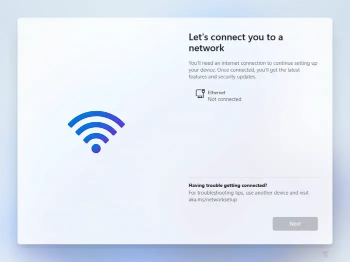 Lets connect you to a network