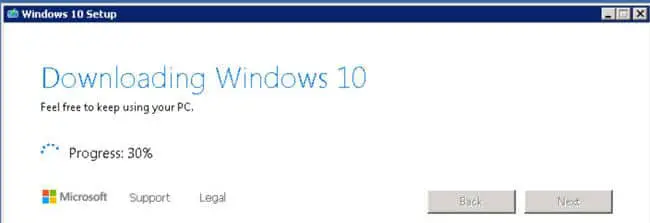 Media Creation Tool downloading Windows 10