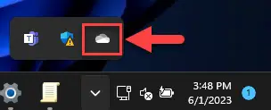 Open OneDrive from Quick Access in the taskbar