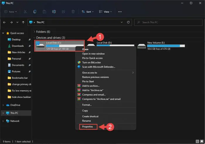 Open system drive properties