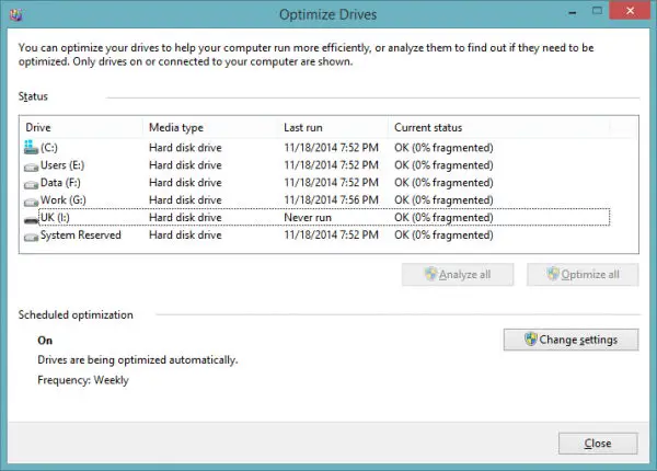 Optimize Drives