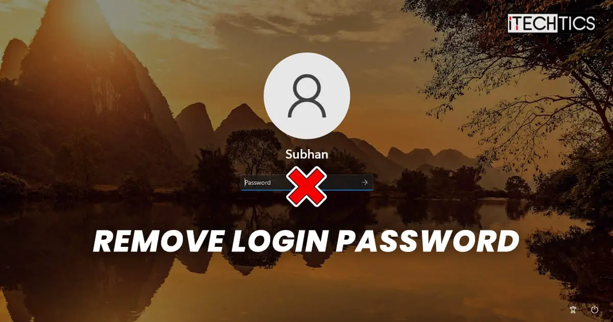 Remove Login Password
