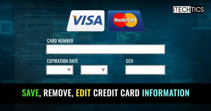 Save Remove Edit Credit Card information