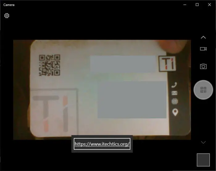 Scan the QR code using the Camera app