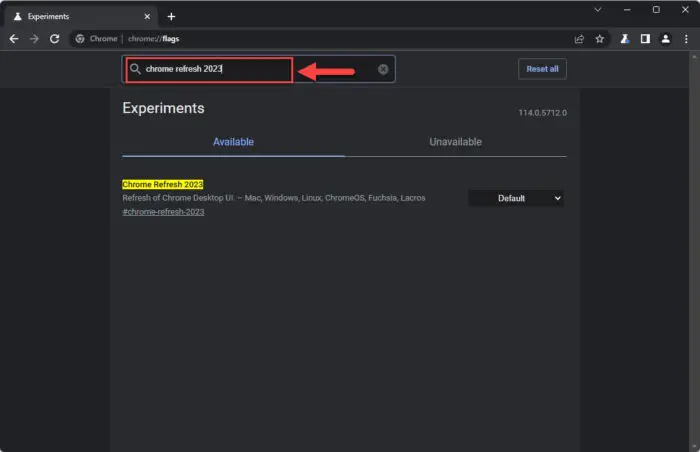 Search for Chrome Refresh 2023