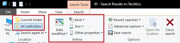 search options
