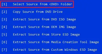 select source from dvd