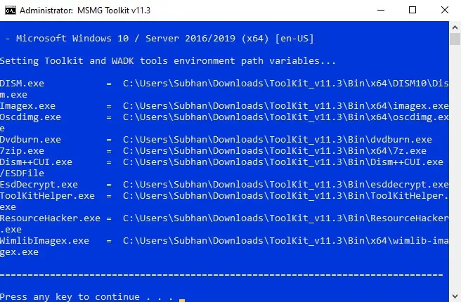 set variables