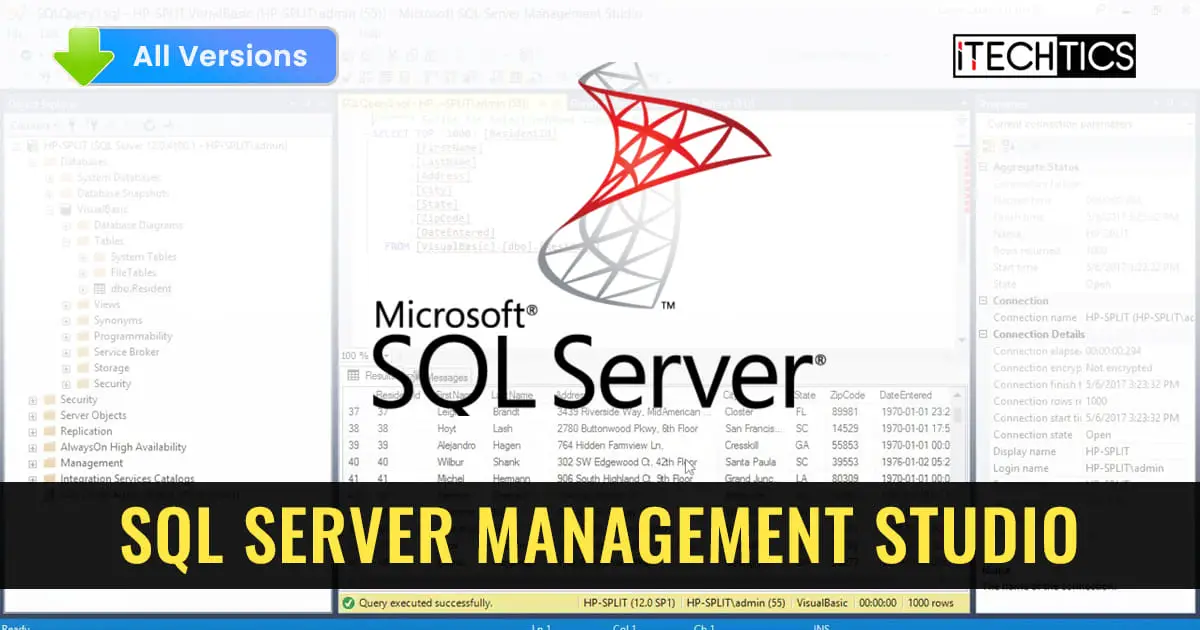 SQL Server Management Studio All Versions