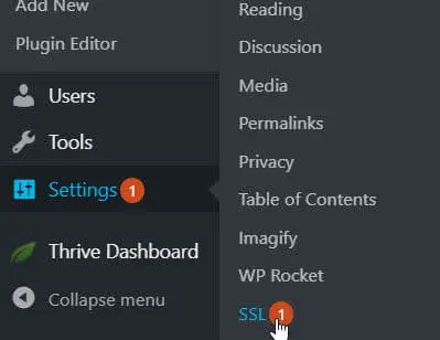 SSL Settings WordPress