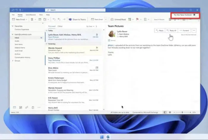 Try the new Outlook in Windows 11 Build 25211