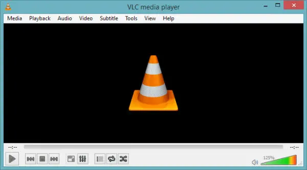 VLC Player with 125 volume increase