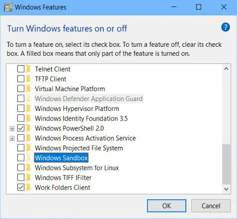 Windows 10 Sandbox Mode