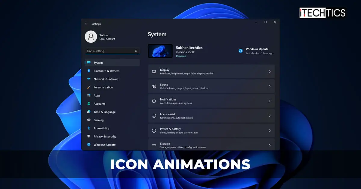 Windows 11 Icon Animations