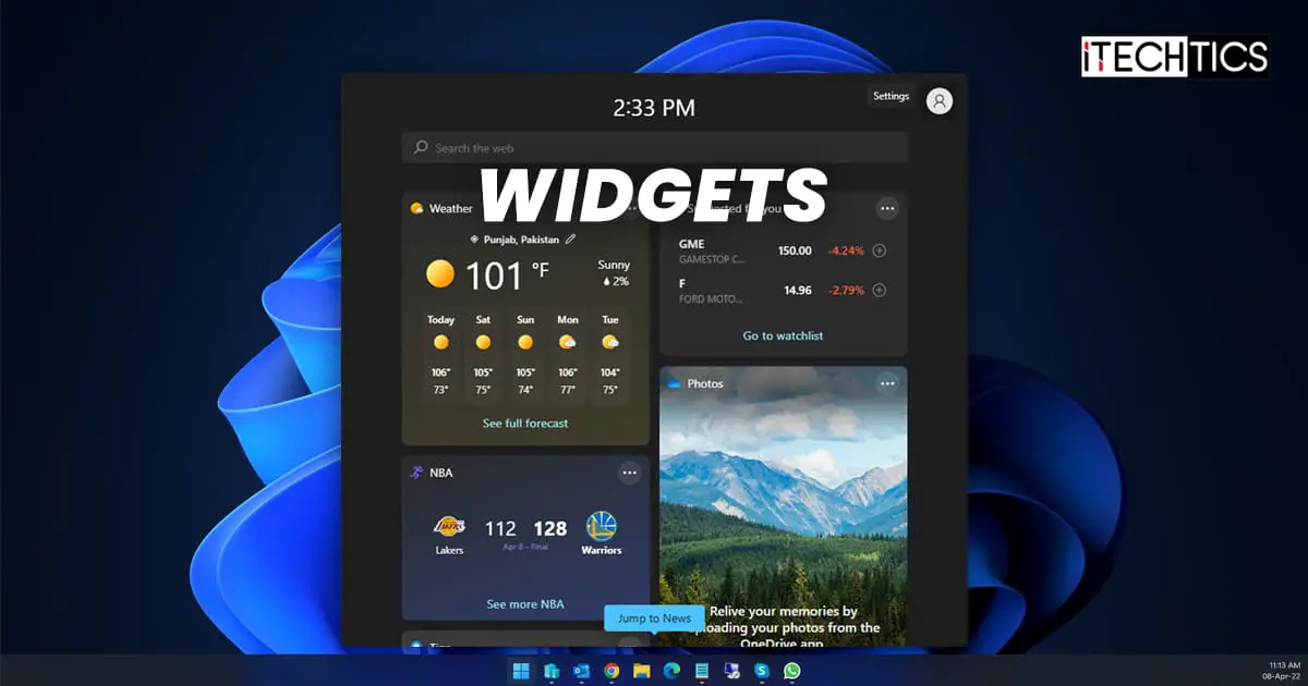 Windows 11 widgets