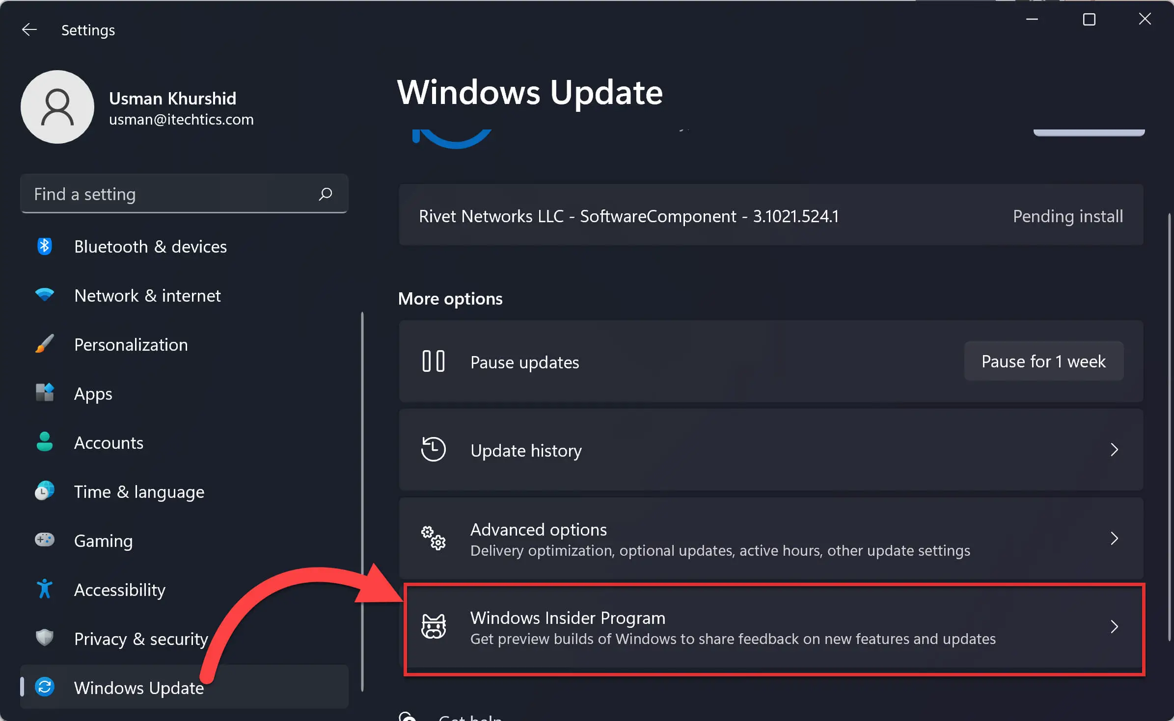 Windows Insider Program Settings