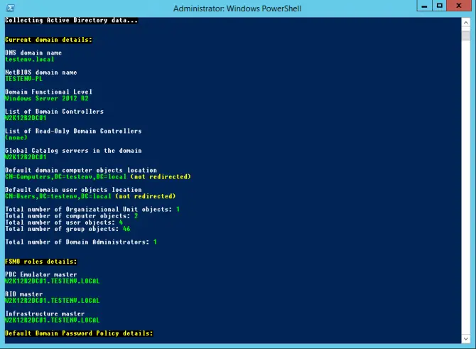 Collecting Active Directory Data using PowerShell