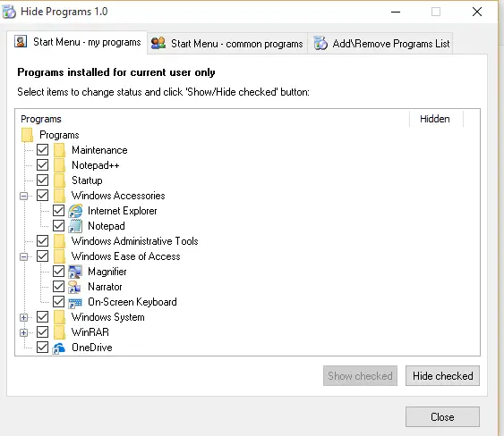How to Hide Programs in Programs and Features in Windows 10 8