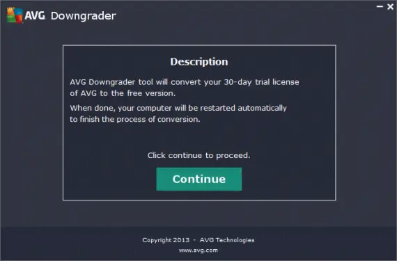 AVG Downgrader continue