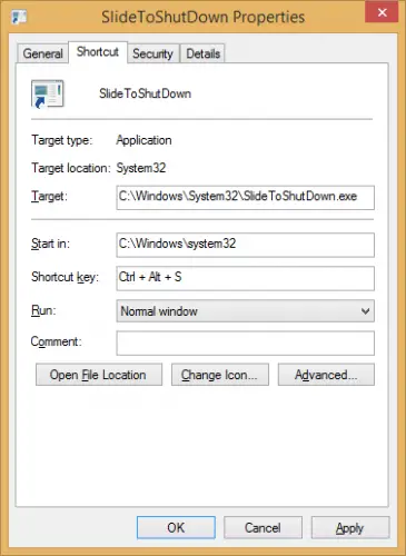 Keyboard shortcut for Slide To Shutdown